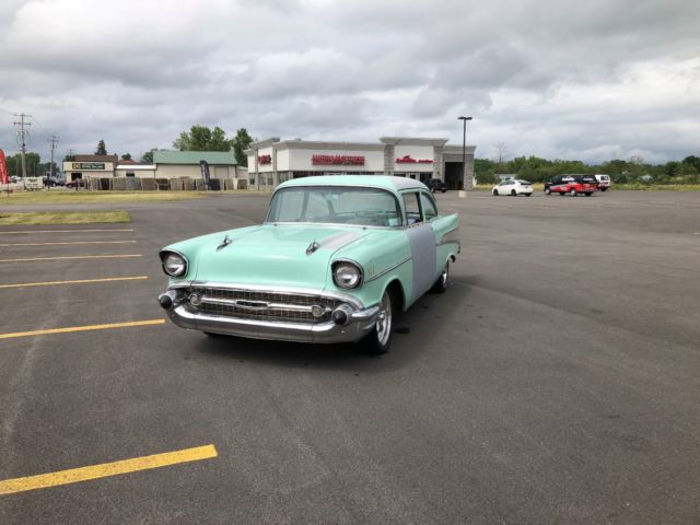 1957 Green Chevrolet Bel Air/150/210 Coupe