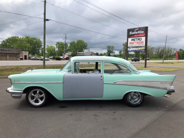 1957 Green Chevrolet Bel Air/150/210 Coupe