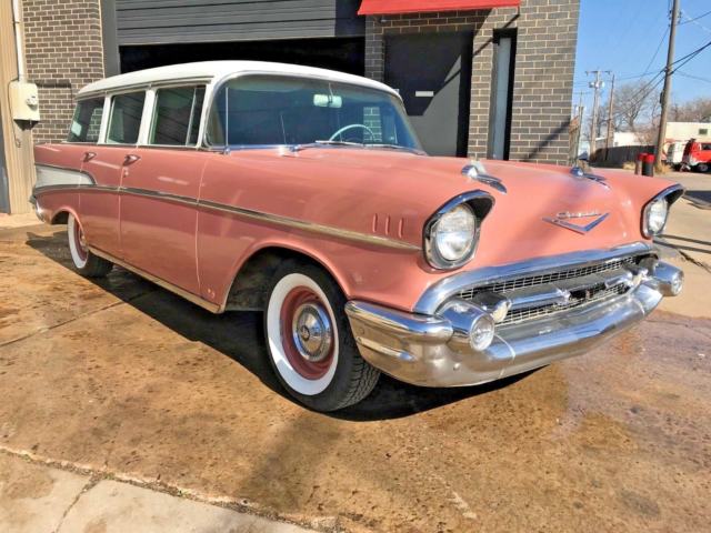 1957 Pink Chevrolet Bel Air/150/210 Wagon