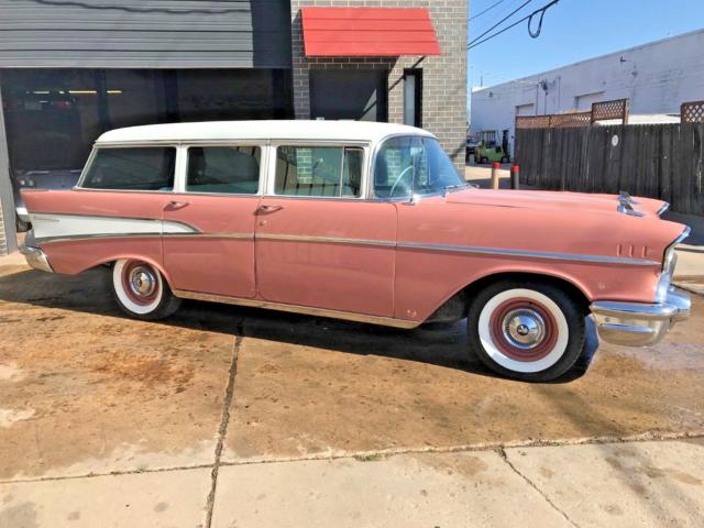 1957 Pink Chevrolet Bel Air/150/210 Wagon