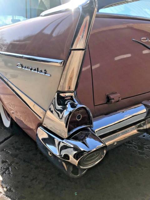 1957 Pink Chevrolet Bel Air/150/210 Wagon