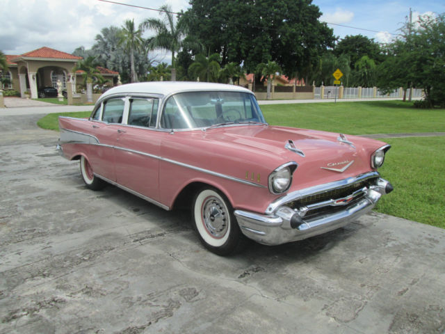 1957 Pink Chevrolet Bel Air/150/210