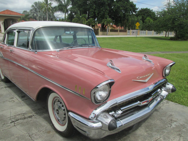 1957 Pink Chevrolet Bel Air/150/210