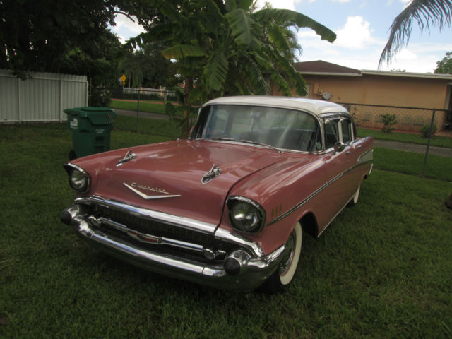 1957 Pink Chevrolet Bel Air/150/210
