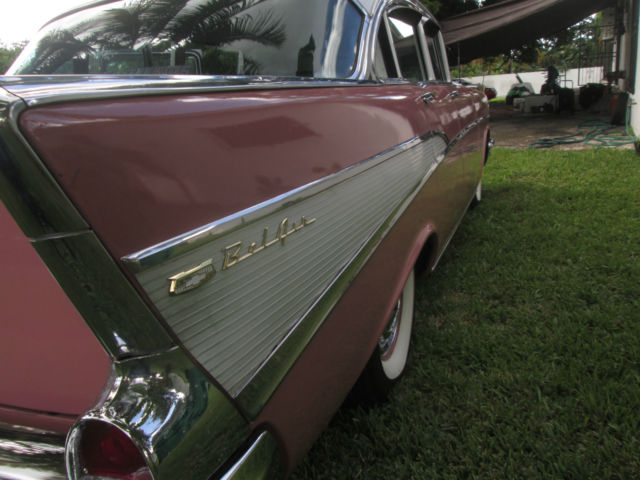 1957 Pink Chevrolet Bel Air/150/210