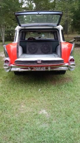 1957 ORANGE/WHITE Chevrolet Bel Air/150/210 Wagon