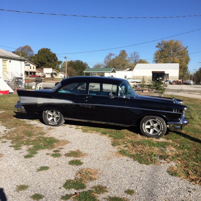 1957 Black Chevrolet Bel Air/150/210 Coupe