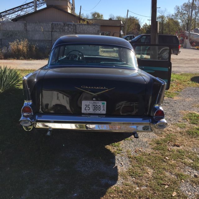 1957 Black Chevrolet Bel Air/150/210 Coupe