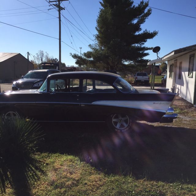 1957 Black Chevrolet Bel Air/150/210 Coupe