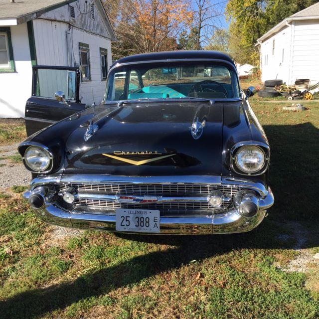 1957 Black Chevrolet Bel Air/150/210 Coupe