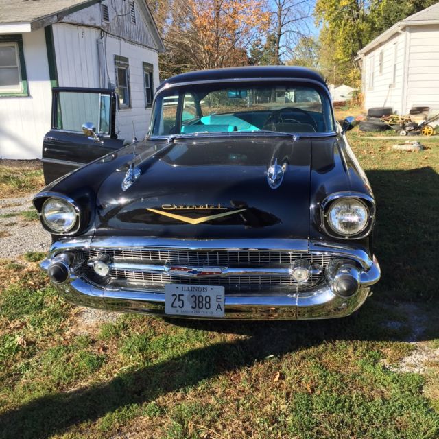 1957 Black Chevrolet Bel Air/150/210 Coupe