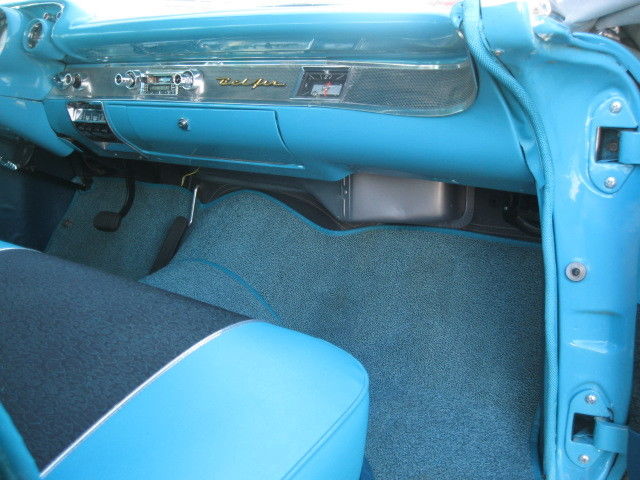 1957 turq/white Chevrolet Bel Air/150/210 sedan
