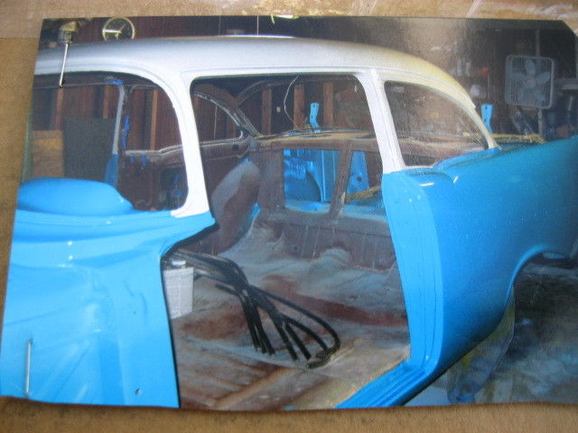 1957 turq/white Chevrolet Bel Air/150/210 sedan