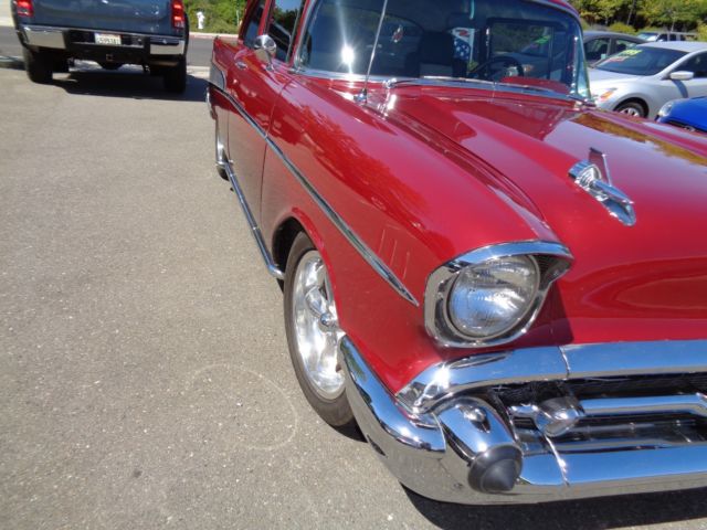 1957 Burgundy Chevrolet Bel Air/150/210 Coupe