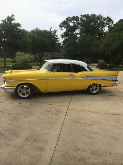 1957 Yellow Chevrolet Bel Air/150/210 Coupe