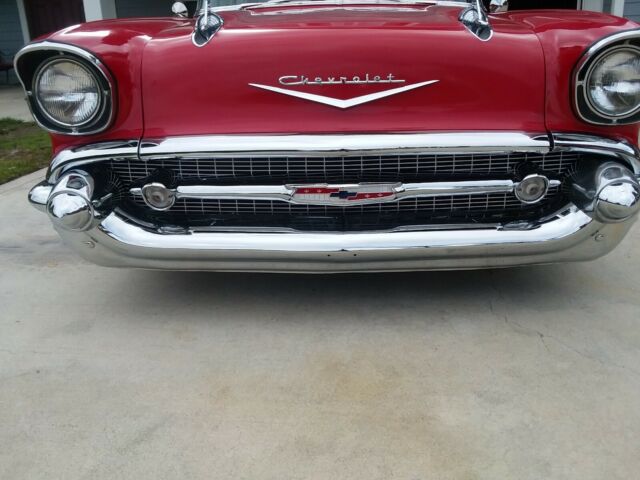 1957 Red Chevrolet Bel Air/150/210 Coupe