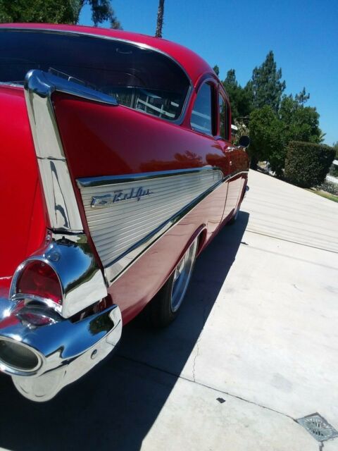 1957 Red Chevrolet Bel Air/150/210 Coupe