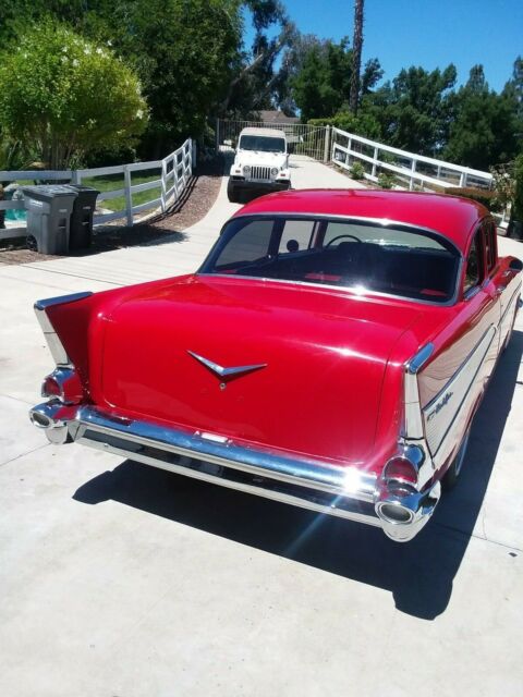 1957 Red Chevrolet Bel Air/150/210 Coupe