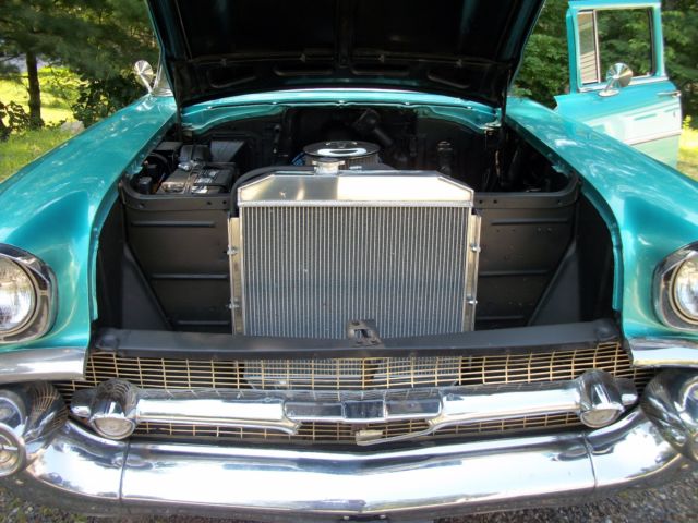 1957 Teal Chevrolet Bel Air/150/210 Sedan