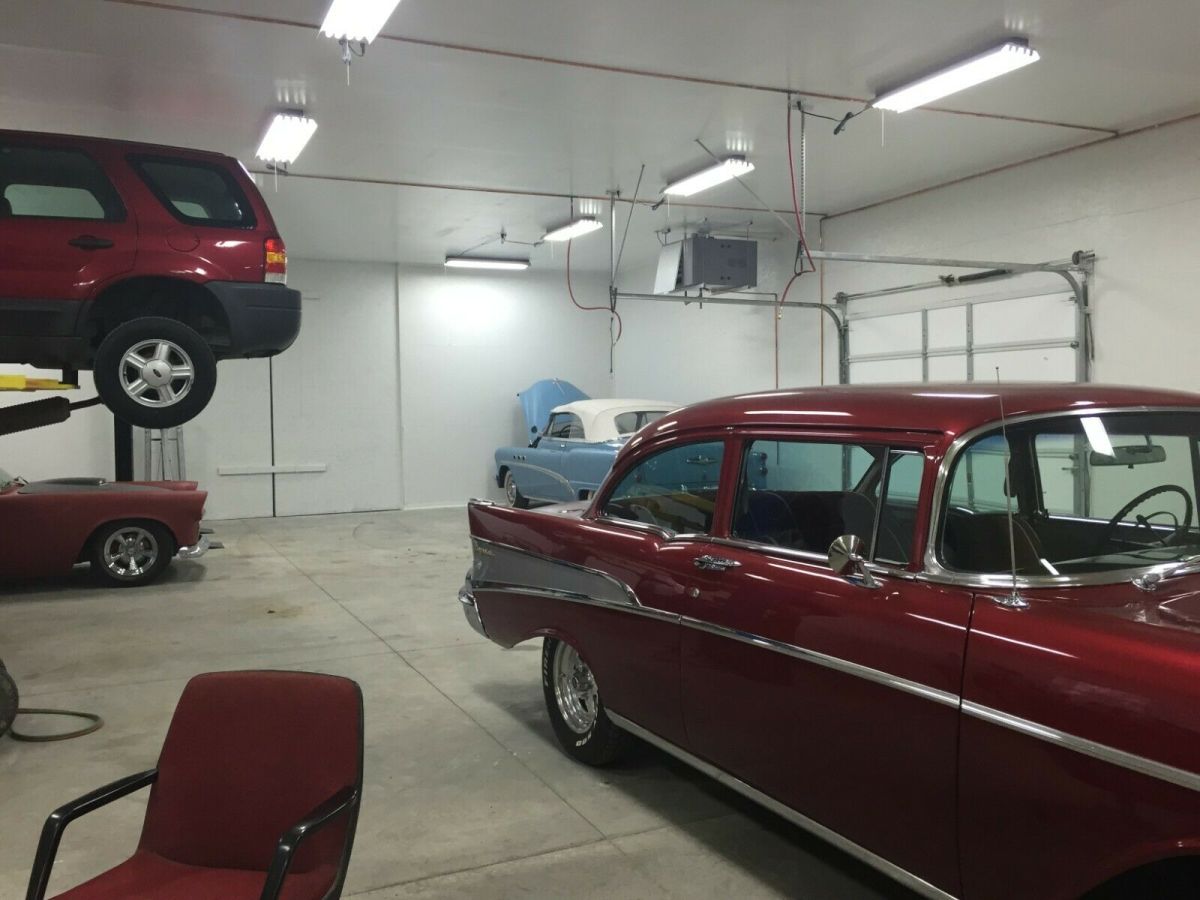 1957 Red Chevrolet Bel Air/150/210