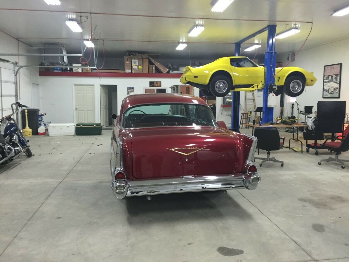 1957 Red Chevrolet Bel Air/150/210