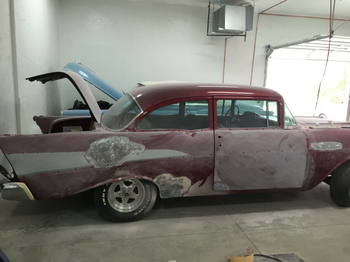 1957 Red Chevrolet Bel Air/150/210