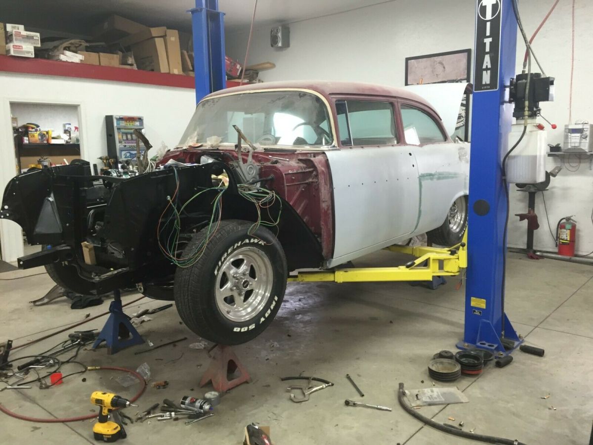 1957 Red Chevrolet Bel Air/150/210