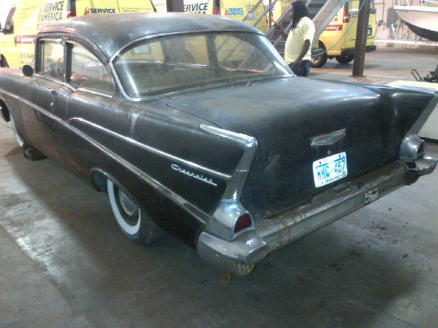 1957 Black Chevrolet Bel Air/150/210 Coupe