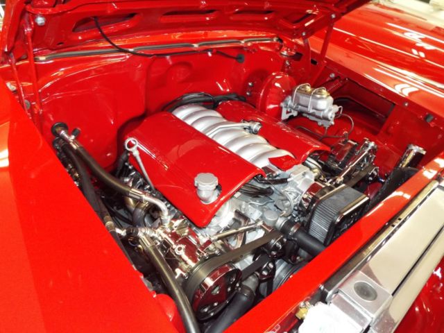 1957 Red Chevrolet Bel Air/150/210 Sedan