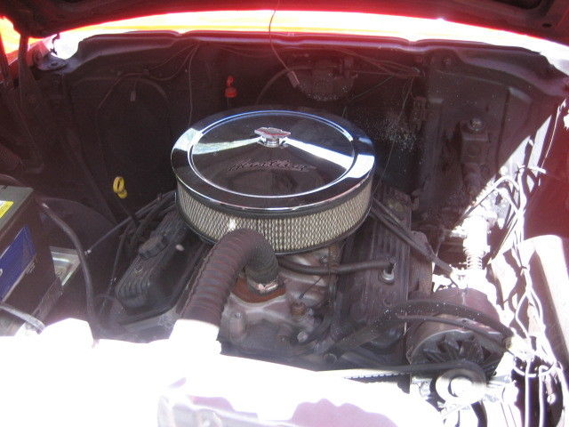 1957 Red Chevrolet Bel Air/150/210 Sedan