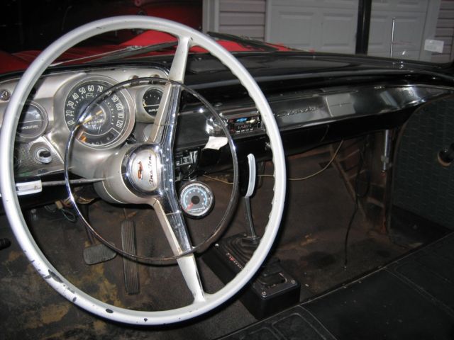 1957 Red Chevrolet Bel Air/150/210 Sedan