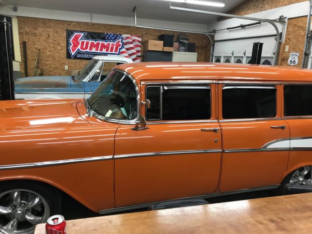 1957 Orange Chevrolet Bel Air/150/210 Wagon