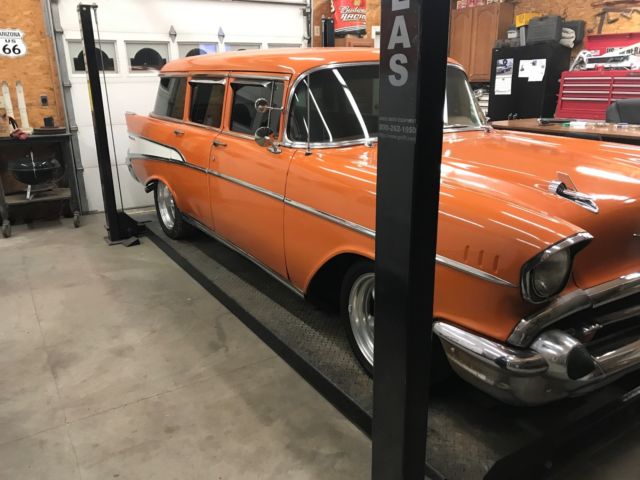 1957 Orange Chevrolet Bel Air/150/210 Wagon