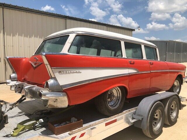 1957 Red Chevrolet Bel Air/150/210 Wagon