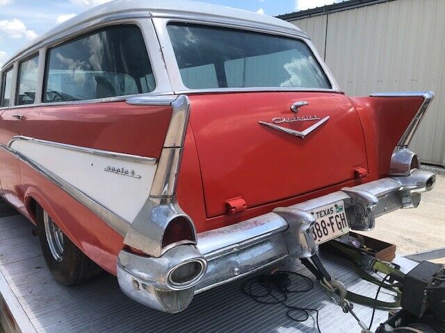 1957 Red Chevrolet Bel Air/150/210 Wagon