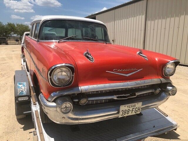 1957 Red Chevrolet Bel Air/150/210 Wagon