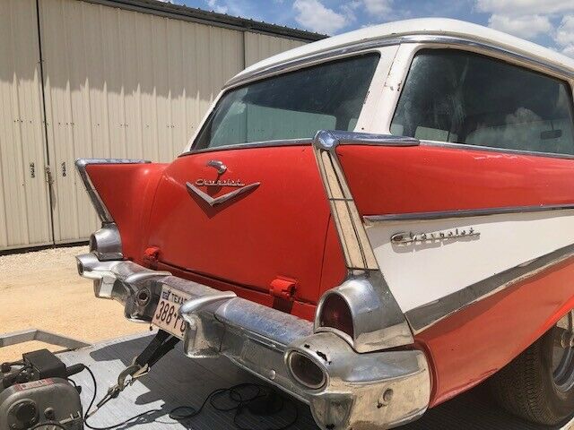 1957 Red Chevrolet Bel Air/150/210 Wagon