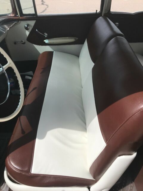 1957 White Chevrolet Bel Air/150/210 Sedan