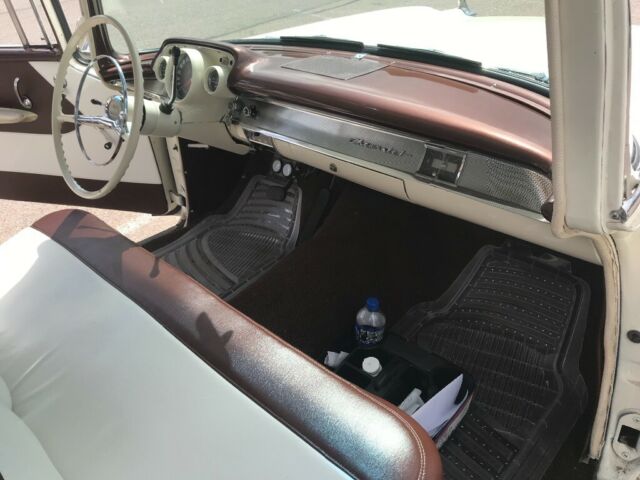 1957 White Chevrolet Bel Air/150/210 Sedan