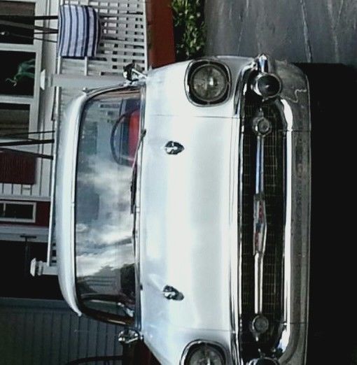 1957 White Chevrolet Bel Air/150/210 coupe no post