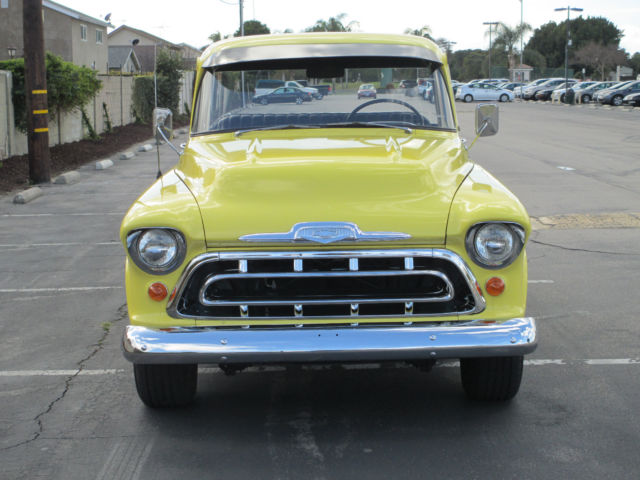 1957 Yellow Chevrolet 3100 Extended Crew Cab Pickup