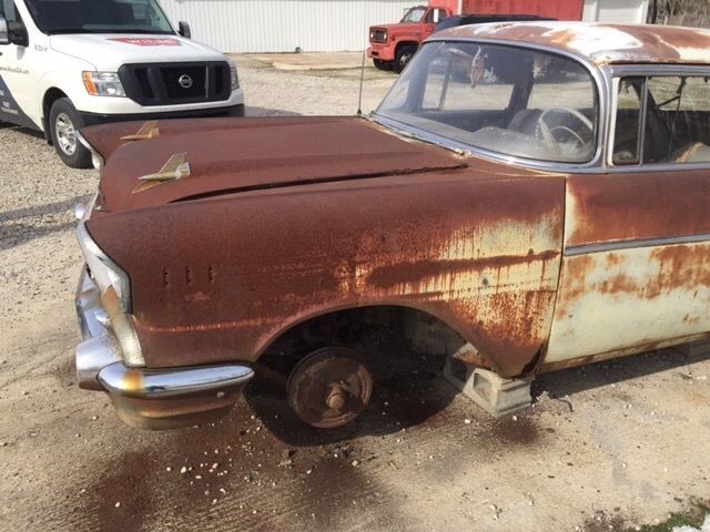 1957 Yellow Chevrolet Bel Air/150/210 Sedan