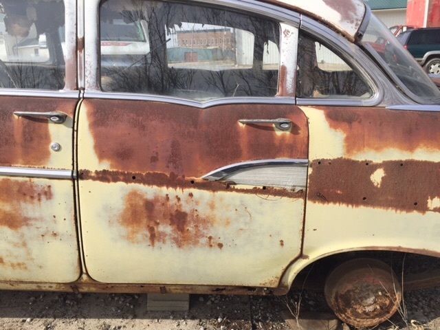 1957 Yellow Chevrolet Bel Air/150/210 Sedan
