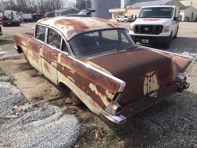 1957 Yellow Chevrolet Bel Air/150/210 Sedan