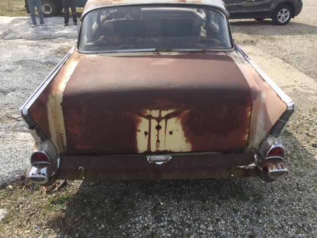 1957 Yellow Chevrolet Bel Air/150/210 Sedan