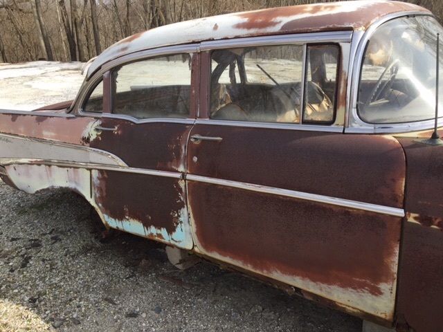 1957 Yellow Chevrolet Bel Air/150/210 Sedan