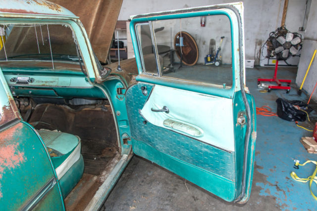 1957 Green Chevrolet Bel Air/150/210 sedan