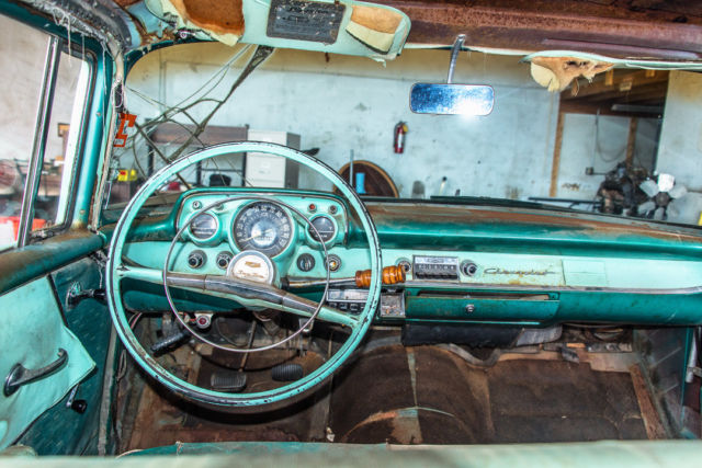 1957 Green Chevrolet Bel Air/150/210 sedan