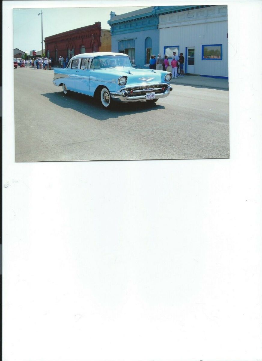 1957 Blue Chevrolet Bel Air/150/210 Sedan