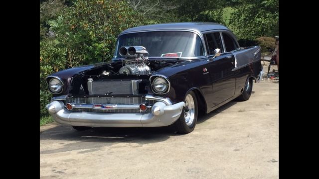 1957 Silver Chevrolet Bel Air/150/210 Sedan